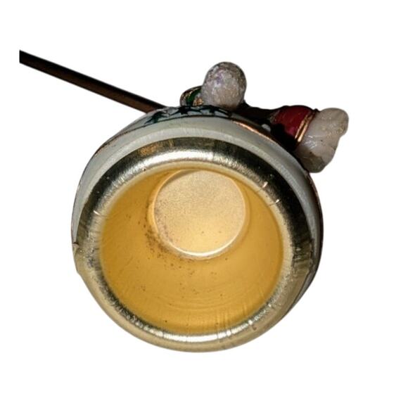 Home Interiors Snowman Christmas Holiday Candle Snuffer Gold-tone Resin 9 in - Picture 8 of 8